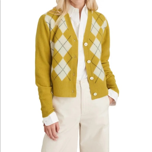 Alex Mill Sweaters - Alex Mill Bleecker Argyle Cardigan Sweater sz S small